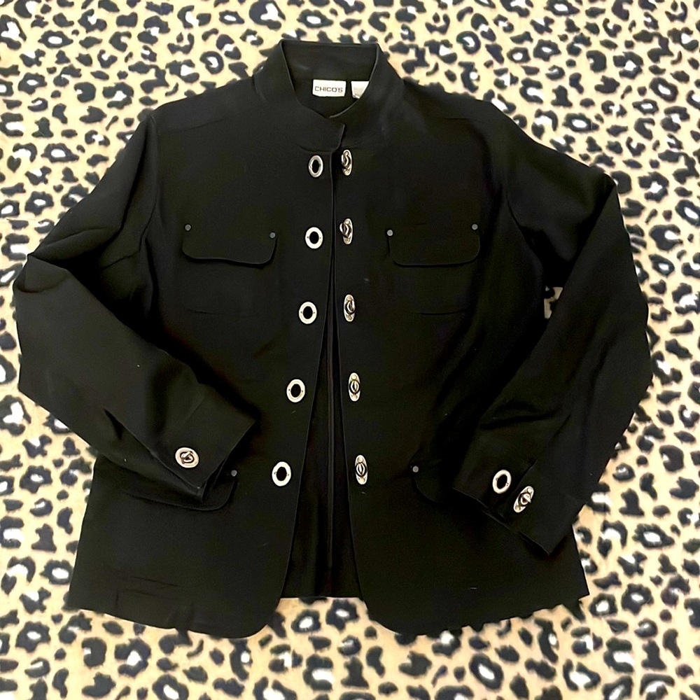 Chicos black jacket, sz 1